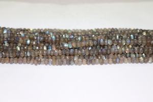 7-8mm Labradorite facettes Rondelle perles 14 pouces brin pour la fabrication de bijoux pierre précieuse Labradorite naturelle - Product Image 2