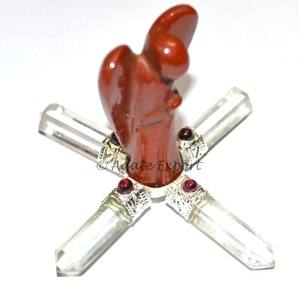 Vente en gros de générateur d'anges en quartz rose pierre semi-précieuse artisanat sculpté Feng Shui et gravure de pierres précieuses de style amour - Product Image 5