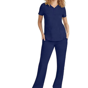 Medical Hospital Scrubs Uniform <b>Set</b> Breathable Soft Comfortable <b>Doctor</b> Nurse Clinic Workwear Top Pants - Product Image 1