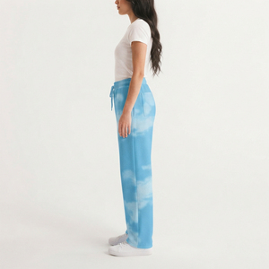Women Loose Fit Sweat Mid Waist <b>Drawstring</b> <b>Trouser</b> Casual 100% Fleece Polyester Full Length Sublimation Sweat Pants Ladies - Product Image 3