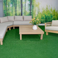 Ensemble de canapés d'angle en acacia pour l'extérieur, conçu avec une finition en bois naturel et des sièges rembourrés pour les patios et les jardins