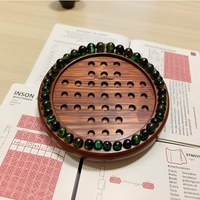 Jeu de solitaire en bois artisanal de qualité supérieure, solitaire classique en bois avec billes de verre, jouets éducatifs d'intelligence