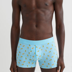 Nouvelles Boxer Briefs pour Hommes en Spandex/Coton Couleur Unie Taille Moyenne ODM Respirantes Anti-frottement Sous-vêtements de Sport - Product Image 1