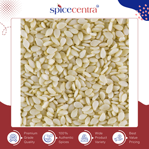 Graines de sésame blanches décortiquées 100% pures biologiques, séchées naturellement et triées Sortex 99,95%, épice culinaire d'Inde - Product Image 3