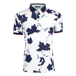 Chemise à manches courtes blanche pour homme, style décontracté, coupe classique, tricotée, 100% polyester, séchage rapide - Product Image 1