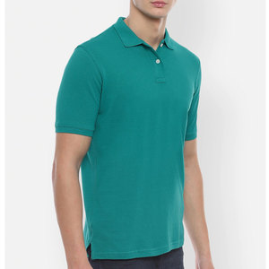 เสื้อโปโลชายสีเขียว แขนสั้น ผ้าฝ้าย 100% ทรงปกติ สวมใส่สบาย สีพื้น ระบายอากาศได้ดี ผ้าถัก ไม่ยับ - Product Image 2