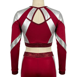 Uniformes de Animadoras All Star con Brillantina, Pedrería y Malla, Manga Larga, Trajes de Competición, Ropa Deportiva Profesional para Equipos - Product Image 3