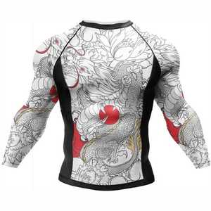 Camisetas de Gimnasio, Manga Larga para Surf, Logotipo Personalizado, BJJ, Spandex, MMA, Rashguard Sublimado para Hombre, Fortleo - Product Image 1