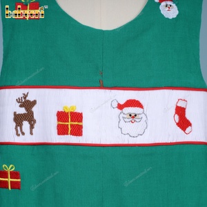 Pantalones Largos de Verano de Lujo Personalizados por el Fabricante, ODM BB3452, de Pana con Botones, Tema Navideño, para Bebés Niños, Resistentes al Fuego - Product Image 3