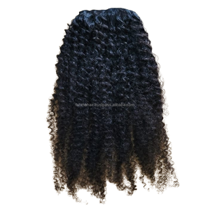 Extensions de cheveux humains vierges Remy indonésiens de qualité supérieure, grade 8A, double trame, couleur naturelle, bouclés, longueur étirée, permanent, teintables - Product Image 1