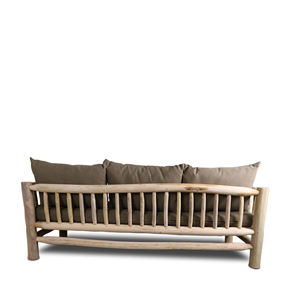 Gubuk Bali Scandinavian Modern 3-Seater Teak <b>Inflatable</b> <b>Sofa</b> Eco-Friendly Rectangular 70x200x65mm for Living Room - Product Image 3