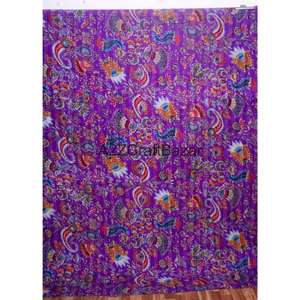 Couverture Kantha réversible vintage faite à la main en coton biologique imprimé floral de haute qualité, écologique, style indien, très vendue pour la maison - Product Image 6