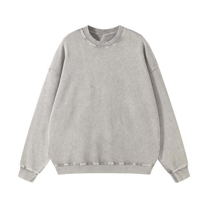 Oversized Rhinestone <b>Pullover</b> Sweatshirt Crew Neck Black Glitter Print Unisex Knitted Autumn Style Made with Eco-Friendly Cotton - Product Image 5