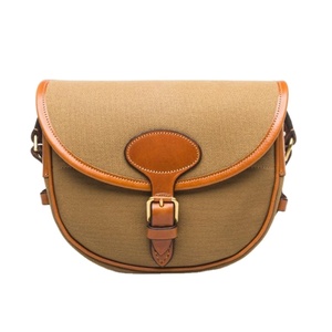 Sac à cartouches en cuir fait main, couleur sable et brun moyen, pour chasseurs, sac de tir en cuir, sac à munitions en cuir robuste pour la chasse - Product Image 1