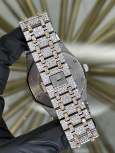 Reloj Cronógrafo Audemaarss Piguett Antiguo de Aleación de Cuarzo con Diamantes de Imitación Octogonales, Cristal de Zafiro Analógico de 2 mm y Cierre Desplegable - Product Image 3