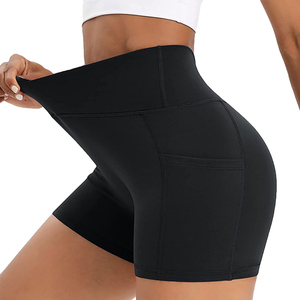 Wholesale Manufacturer Scrunch Butt Gym Tights Compression Yoga Shorts For Women Custom Logo Women's Gym Compression Shorts - Product Image 6