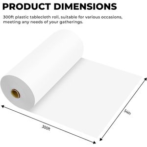 Mantel de Plástico Desechable Premium Tipo Filtro de Aire en Rollo para Todo Tipo y Forma de Mesa - Product Image 2