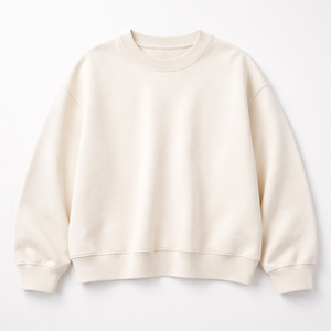 เสื้อสเวตเชิ้ตคอกลมโอเวอร์ไซส์สั่งทำขายส่ง ผ้าฝ้าย 100% สำหรับผู้หญิง - ผู้ผลิตและจำหน่ายแบบ OEM - Product Image 5