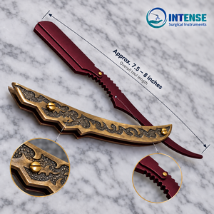Navaja de Afeitar Plegable Vintage para Barbería, Cuchilla Recta para Salón de Belleza y Barbería, Venta al Por Mayor - Product Image 6