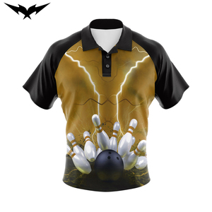 Customized Wholesale Hot Sale Custom Sublimated <b>Bowling</b> Jersey Custom Printed Sublimation Shirt for Unisex Short Sleeve - Product Image 3