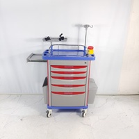 Chariot de médication infirmier en ABS de qualité supérieure avec bacs de rangement transparents, porte-étiquettes et 4 roulettes silencieuses pour une gestion précise en milieu hospitalier et pharmaceutique
