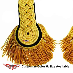 Epaulettes de Hombro Trenzadas en Oro Personalizadas con Flecos, Tela de Lujo y Acabado Duradero - Product Image 3