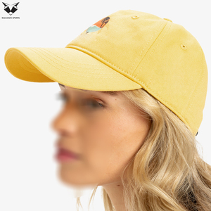 หมวกเบสบอลชายหาดปักลายพระอาทิตย์ตกสีเหลืองสดใสประจำปี 2026 แบบคลาสสิก 6 แผง ราคาขายส่ง รับทำโลโก้ตามสั่ง บริการ OEM ODM - Product Image 2