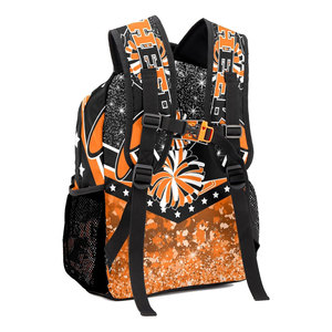 Wholesale 2026 Latest Custom Printed Heat-Transfer Large Glitter Cheer <b>Backpack</b> Lightweight Nylon/Cotton Sports Girls - Product Image 5