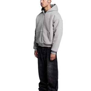Conjunto de Sudadera Unisex Infield Gear de Color Liso con Cremallera de un Cuarto, Manga Larga, Estilo Casual Urbano, Chándal de Ajuste Holgado con Bolsillos Laterales - Product Image 4