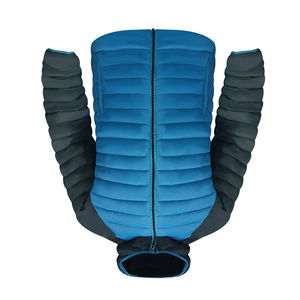Chaqueta Acolchada con Capucha Azul para Hombre, Cortavientos, con Cierre de Cremallera, Abrigo de Invierno, Estilo Casual, Relleno Grueso de Poliéster - Product Image 6