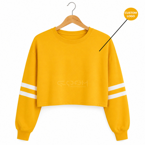 เสื้อสเวตเชิ้ตคอวี แขนยาว สีพื้น ผ้าถัก สไตล์ลำลอง สำหรับฤดูใบไม้ร่วง  พร้อมโลโก้แบบกำหนดเองของชมพู่สัญชาติสากล - Product Image 5