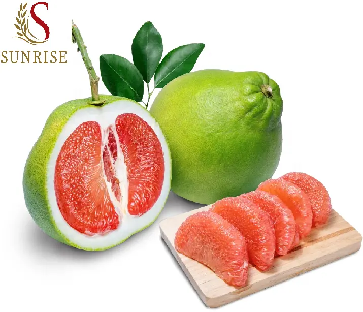 Frische Grapefruit-Pampelmuse-Zitrusfrüchte (grüne Haut, rosa Frucht fleisch) Export von tropischen Früchten aus Vietnam- Whatsap 0084989322607