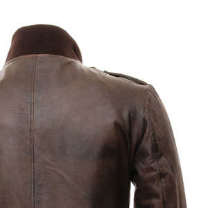 Blouson de motard vintage en cuir pour homme, modèle 2026, le plus vendu, léger, style urbain, coupe-vent et imperméable, tendance - Product Image 6