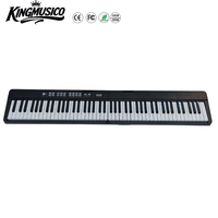 Piano numérique portable pliable à 88 touches avec Bluetooth MIDI et écran LED