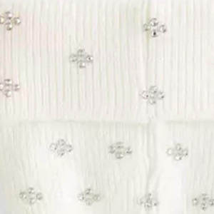 Bonnet en tricot orné de strass blancs, 100% acrylique, unisexe, casquette d'hiver décontractée pour adultes, 56-58 cm - Product Image 3