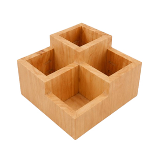 Premium Handcrafted Wooden Cutlery Holder Multi-Compartment Utensil <b>Caddy</b> For Dining Table & <b>Kitchen</b> Eco-Friendly Spoon & Fork - Product Image 1