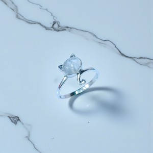 Natural Rainbow Moonstone Faceted Gemstone <b>Rings</b> <b>925</b> Sterling <b>Silver</b> <b>Rings</b> Wholesale Price Jewelry - Product Image 2