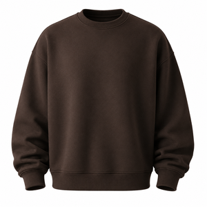 Crewneck Sweatshirt Custom Embroidered Logo Black <b>Pullover</b> Plain <b>Jumper</b> Men's Casual Hoodie Streetwear - Product Image 1
