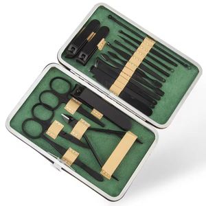Kit d'entretien des ongles tout-en-un 16 en 1, ensemble de pédicure et de manucure, outils en acier inoxydable avec étui de transport - Product Image 1