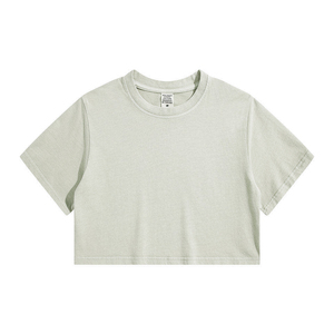 T-shirt court pour femme, tricoté, à manches courtes, coupe classique, respirant, séchage rapide, pour yoga et gym, avec logo personnalisé OEM, vente en gros - Product Image 3