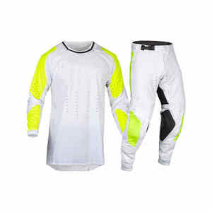 Conjunto de Jersey y Pantalones de Motocross de Manga Larga para Hombre, Azul Claro con Paneles Negros, Secado Rápido, para Todas las Temporadas, Ropa de Carreras de Motocicleta - Product Image 4