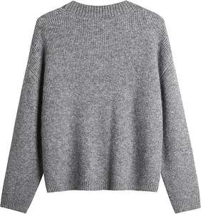 Suéter de Punto para Mujer, Ligero y Cálido para Invierno, Estilo Informal, Color Sólido, Ropa de Punto Otoñal para Dama - Product Image 6