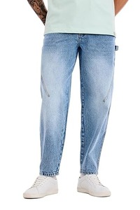 Jean décontracté ample pour homme, coupe large, taille mi-haute, déchiré, en denim de coton écologique, printemps-été - Product Image 1