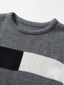 Autumn Winter Men's Anti-Pilling 100% Wool Sweater Cross-Border Fashion Character Pattern Front Logo New 9766 <b>Chenille</b> Knitted - Product Image 6