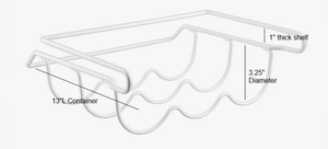 Porte-bouteilles décoratif en métal blanc de style nordique à fixer sous étagère, étagère de rangement en fer pour cuisine et bar modernes, utilisation OEM - Product Image 3