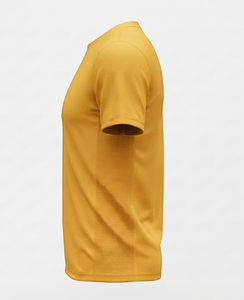 Camiseta de Manga Corta para Hombre, Cuello Redondo, Color Amarillo Mostaza, Corte Regular, Absorbe la Humedad, 100% Poliéster, para Todas las Temporadas - Product Image 2
