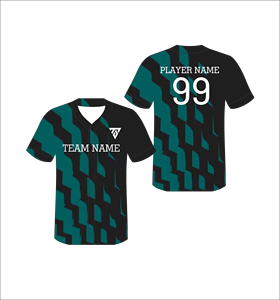 Camiseta de béisbol personalizada con cuello en V, manga corta, estampado geométrico sublimado, poliéster, para adultos, unisex, nombre del equipo, número del jugador 99 - Product Image 3