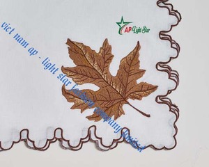 Fresh Vietnam VNAP High Quality Cotton/Linen Embroidered Cocktail Napkins Customized Design for Parties Wedding Home Needlework - Product Image 2