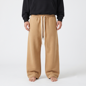 Pantalones Deportivos de Forro Polar para Hombre, Cintura Elástica con Cordón, Bolsillos Laterales, Ropa Casual de Otoño - Product Image 6