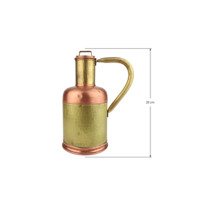 Copper <b>Jug</b> with Polished Hammered Design Perfect for Serving Water in Hotels Homes Elegant and Functional <b>Drink</b> Ware Supplies - Product Image 5